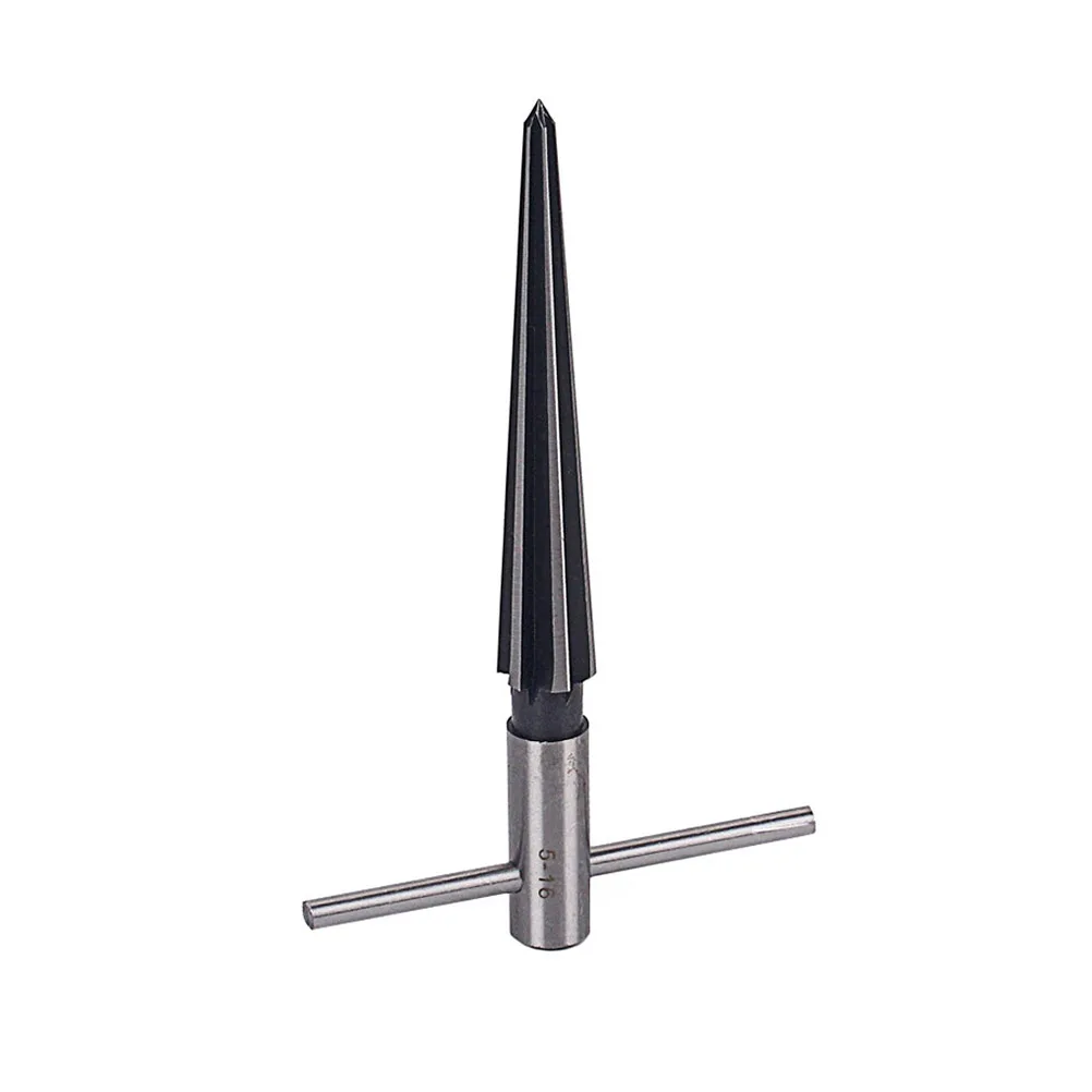 

5 16mm Silver Fluted T Reamer Handle Luthier Cutting Accessories Durable T Handle 6 Fluted Chamfer Reaming Reamer Steel