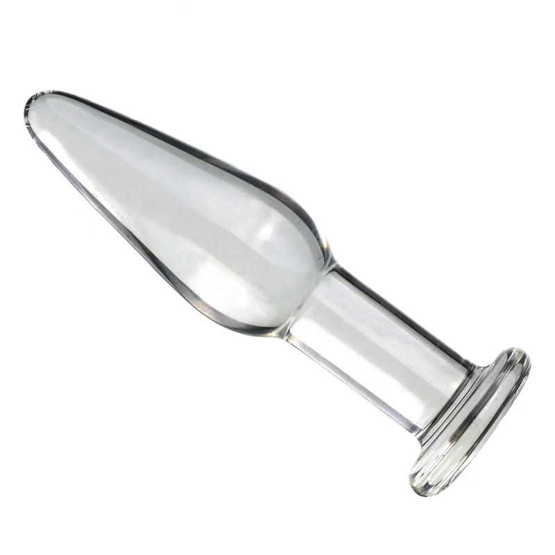 VaHppy Anus Novel Sex toys Glass anal plug Small Cone masturbator for girl Gay Couple flirting training SM BDSM 30mm Diamete 4cm view 4