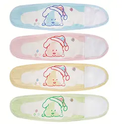 4Pcs Belly Band for Baby Cartoon Pattern Cotton Newborn Infant Umbilical Cord Care Belly Wrap Navel Belt for 0-12 months