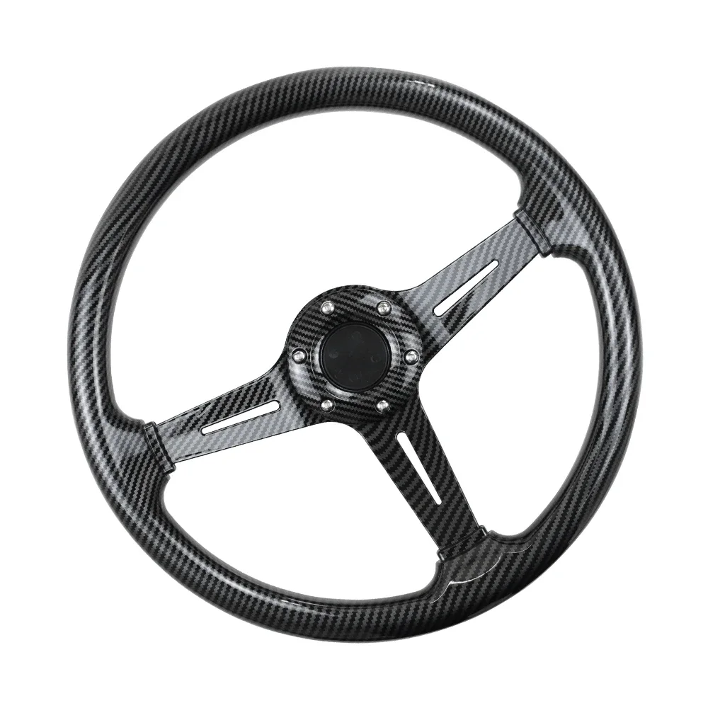 350mm 14inch Racing Steering Wheel JDM Steering Wheel New Arrival Universal Car Rally Race Carbon Fiber Look For Car Styling