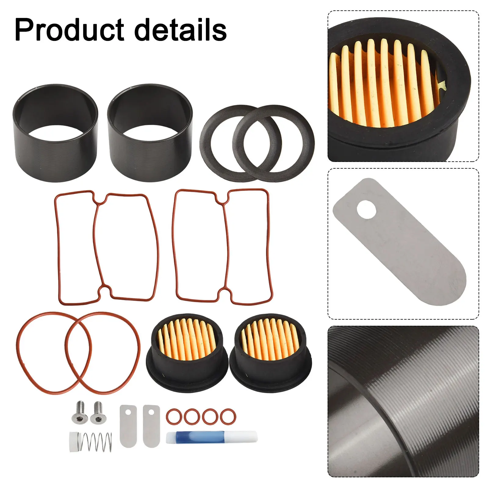 

For DIY Air Compressor Repairs Piston Cylinder Ring Rubber Cylinder Sealing Rings Compressor Rubber Cylinder Sleeve