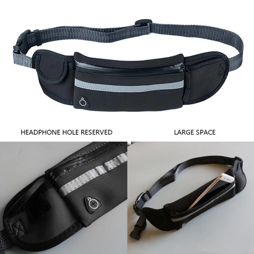 

Waterproof Waist Pocket Dog Leash Hands Free Design for Walking Running Jogging with Reflective Stitching Pet Training Leash