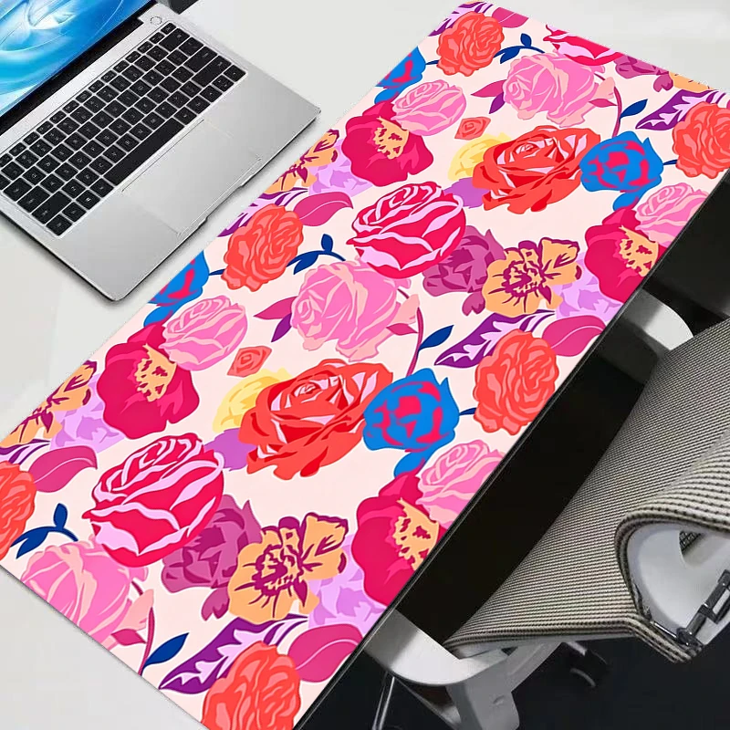 Mouse pad Artistic flower Computer Speed type carpet mat for e-sports players Laptop Keyboard Mousepad Office Desk Mat