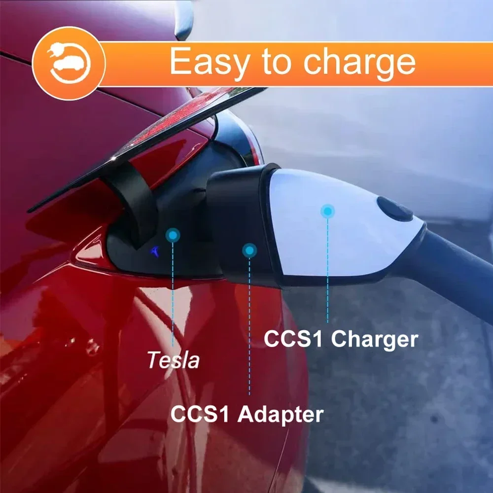 테슬라 모델 3/X/Y/S EV 충전기 DC 어댑터 CCS1 테슬라 250KW 전기차 변환기 충전소 변환기 썸네일 5