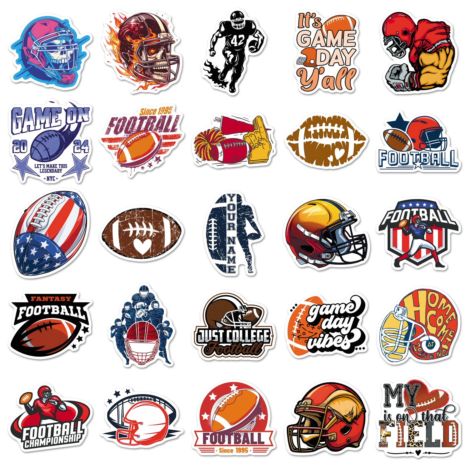 

10/50PCS American Football Graffiti Stickers Exquisite Fashion DIY Toys Secret for Bottle Scrapbook Travel Bag Aesthetic Decals