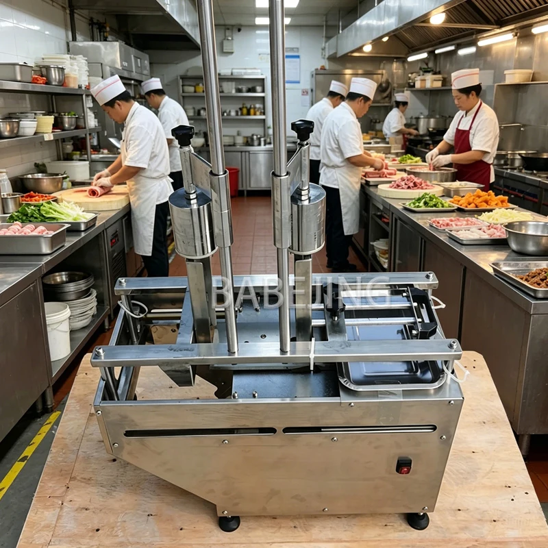 Electric Meat Cutter Fully Automatic Double Cut for Lamb And Beef - Kitchen Roll Cutting Machine