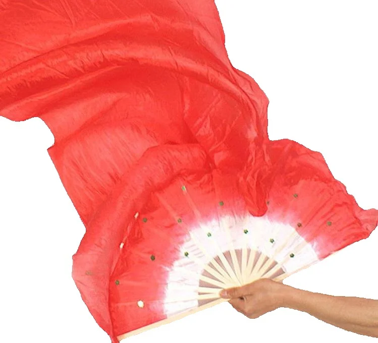 Hot Sell! Free Shipping 120pcs/lot Belly Dance Fan Silk Veils with 5colors Available Wholesale