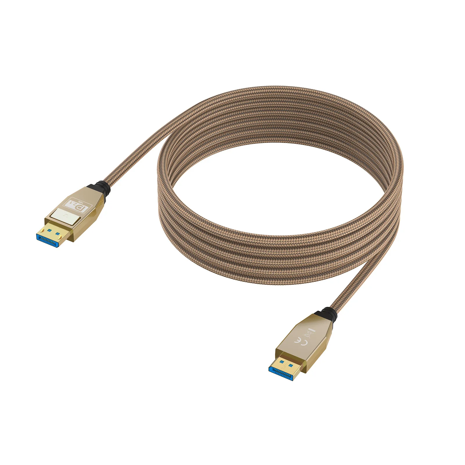 80Gbps Displayport Cable 2.1, 16K@60Hz, 8K@120Hz, 4K@240Hz, DP 2.1 Cable 16K Braided Cord, Support DP 2.1 80Gbps HDR, DSC