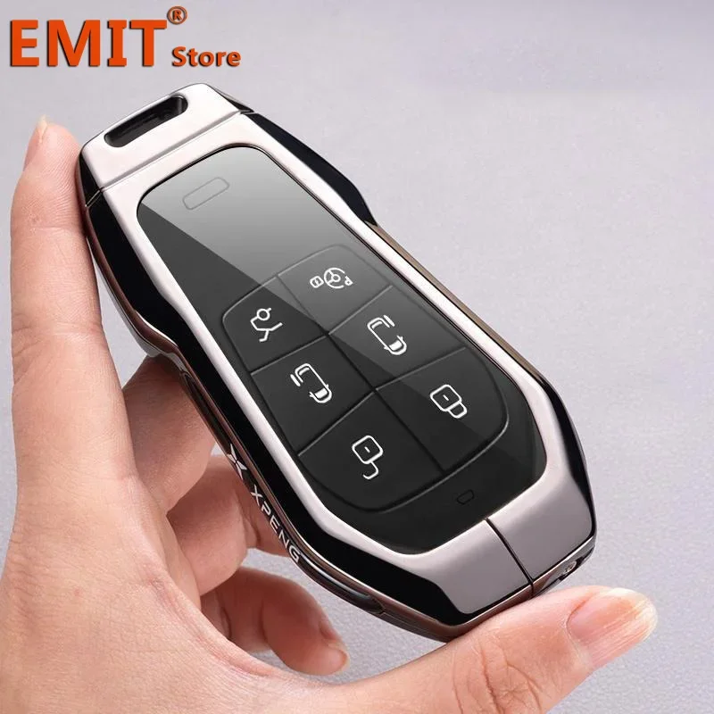 سبيكة الزنك الجلود حالة مفتاح السيارة ، غطاء الحماية عن بعد ، قذيفة حقيبة ، حامل حلقة المفاتيح ، اكسسوارات فوب ، Xpeng ، Xiaopeng ، X9