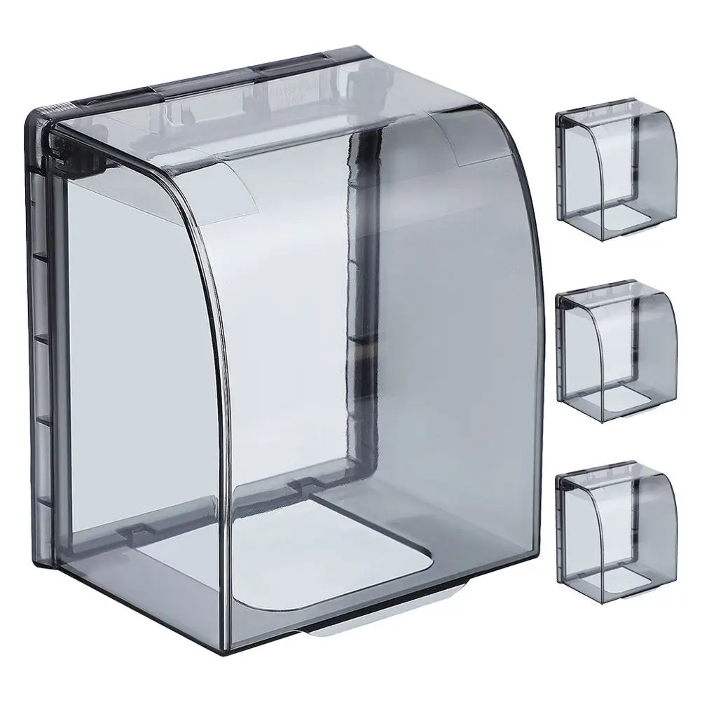4Pcs Transparent Weatherproof Socket Protector Clear Plastic Electrical Outlet Cover for Outdoor Wall Switches Receptacle