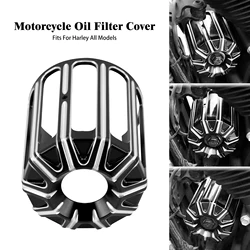 Motorcycle CNC Oil Filter Cut Cover Decorative Cap Trim For Harley Softail Touring Sportster XL1200X Forty Eight Iron 883 1200