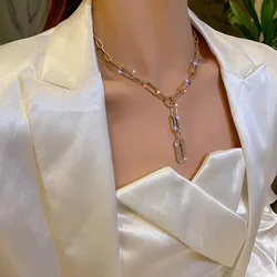 Korean Metal Chain Around The Neck Design Personality Hip-hop Clavicle Chain Fashion Exaggerated Necklace Jewelry