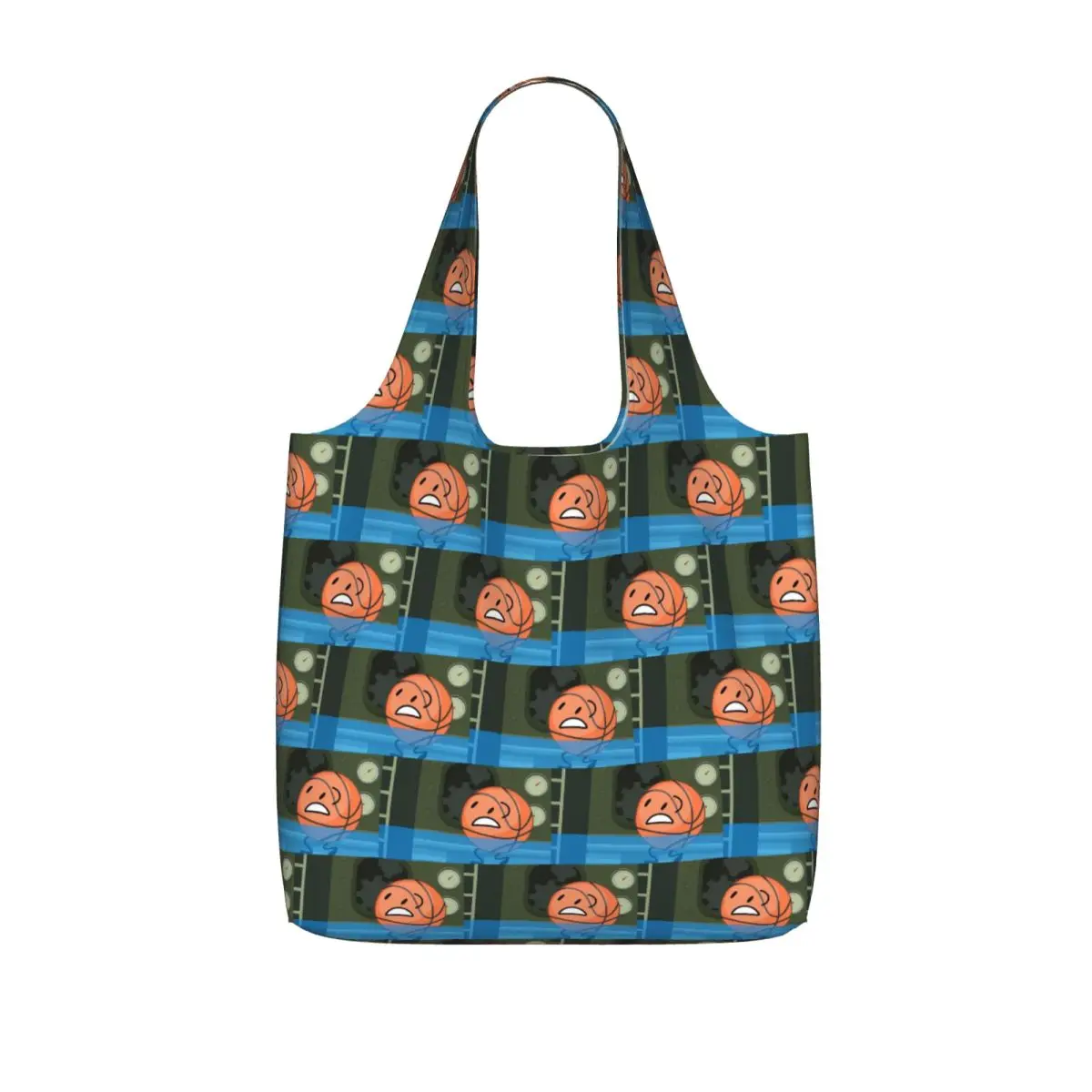 Battle For Dream Island BFDI Basketball Shopping Tote Bag Canvas Large Capacity Shoulder Bags Shopper Grocery Handbag for Women