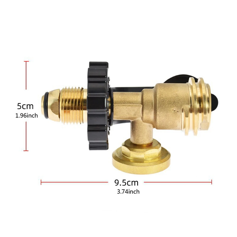 Per fornelli da campeggio Manometro Connettore serbatoio gas Esperienze di cottura 95 * 50mm 3,74 * 1,96 pollici Costruzione in ottone