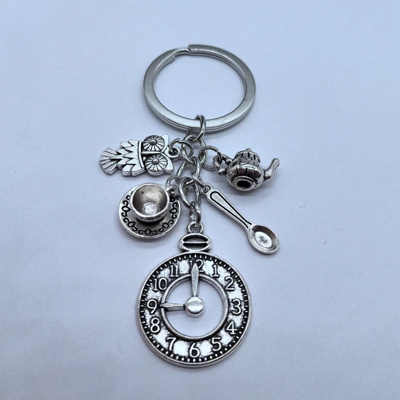 Кухонная-посуда-нож-ложка-металлический-брелок-кофейная-чашка-чайник-часы-подвески-для-послеобеденного-чая-ключ-от-машины
