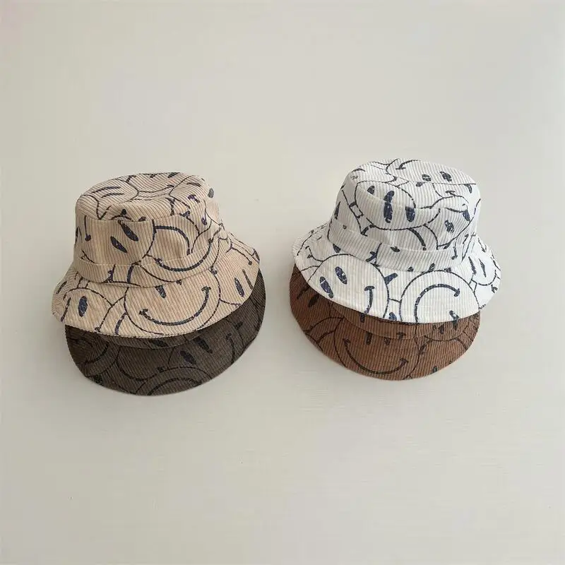 Cute Pattern Kids Bucket Hat Full Print Wide Brim Baby Boys Girls Sun Protection Fisherman Hat Children Beach Panama Caps