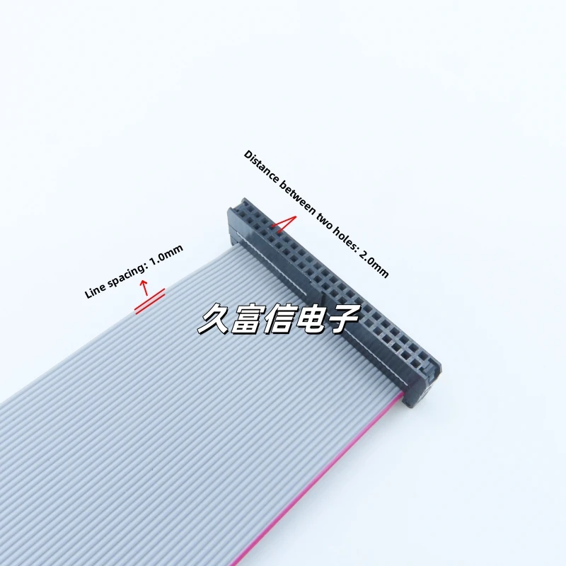 1pcs FC-44P Flat Cable 2.0mm Pitch 2*22Pin IDC Cable 10/20/30/50cm Gray Flat Ribbon Data Connection Cable JTAG Download Cable