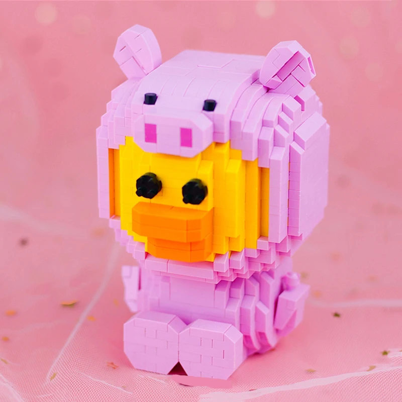 

LOZ 9217 Животные Желтая Утка Курица Косплей Розовый Сидеть Милая Свинья Куклы Мини-Бриллиантовые Блоки Кирпичи Строительная Игрушка Для Детей Без Коробки