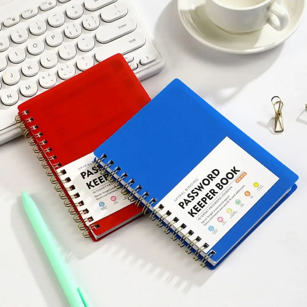 With Alphabetical Tabs Spiral Password Keeper Book A6 MINI Size Coil Book Password Keeper Notebook Saving Website Logins