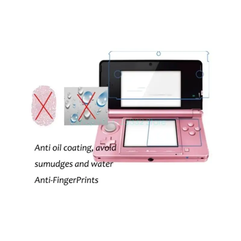 2-Pack 3DS Screen Protector Explosion-Proof & Scratch-Resistant Film, Full Coverage Anti-Shatter for Nintendo Console