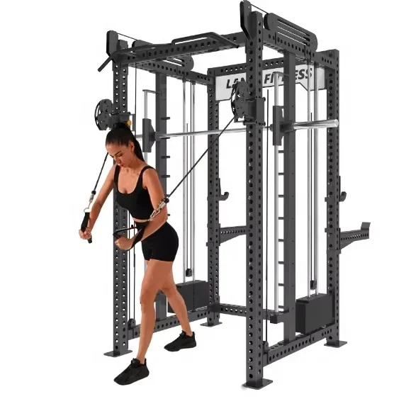 Multi-functional Trainer Professional Gym Strength Training Machine Weight Pile Pull-up Power Adjustable Squat Rack