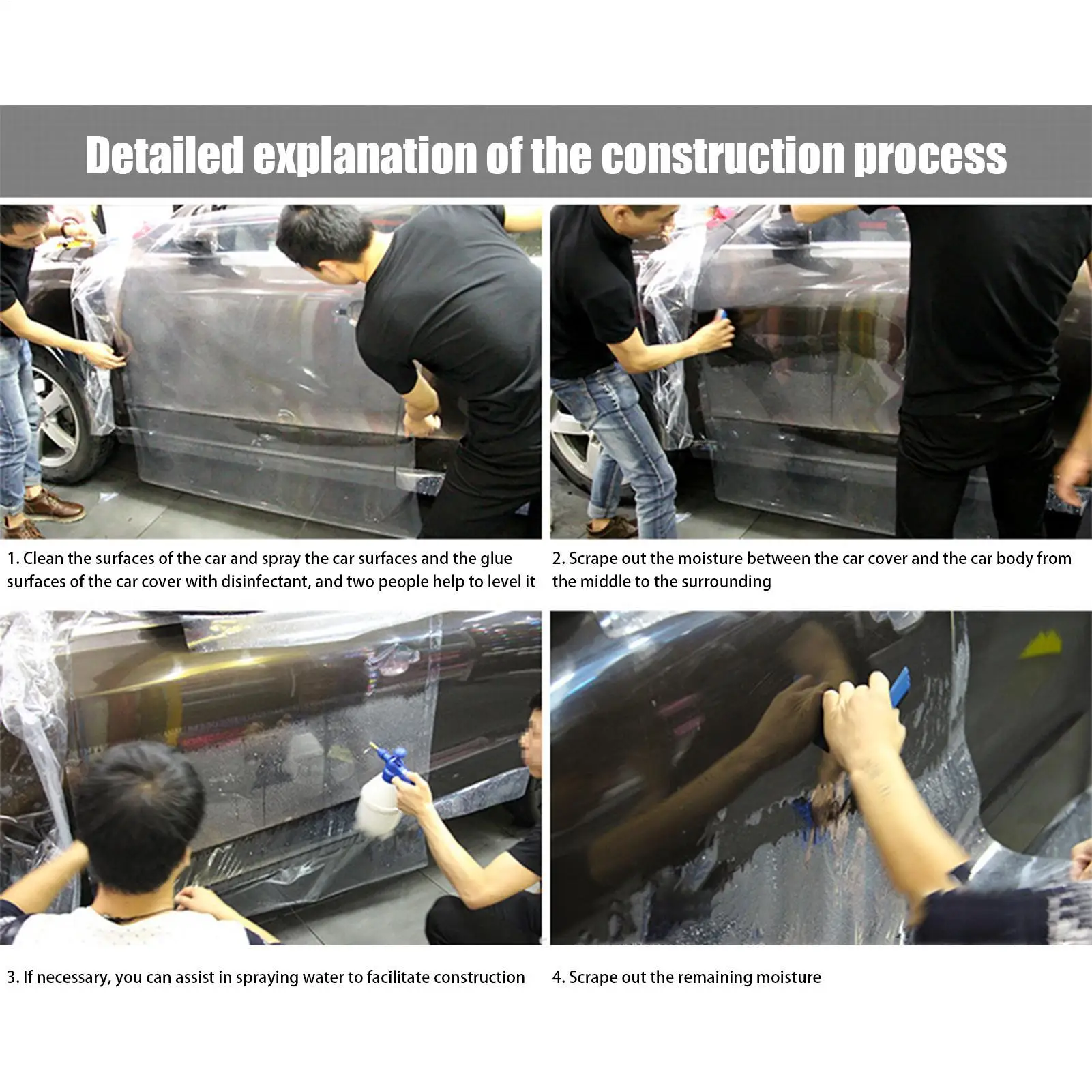 طبقة رقيقة واقية للسيارات طبقة حماية السيارة الواضحة Ant-UV 19.6x78.7in عالية اللمعان المضادة للخدش غير اصفرار التفاف للدراجات النارية #5