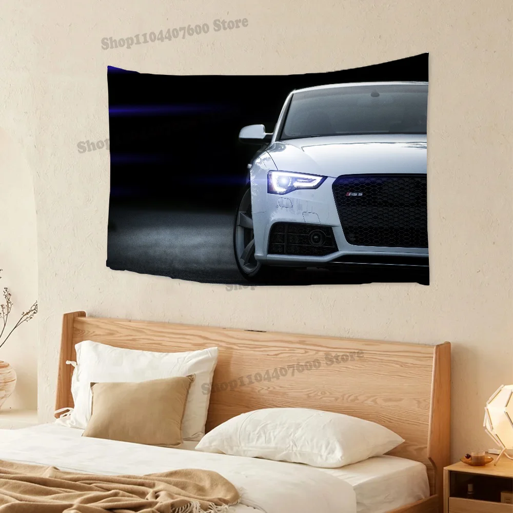 Sport car A-Audis R-S Tapestry Printed Tapestry Decoration canvas Travel Used for advertising creative Birthday Gift