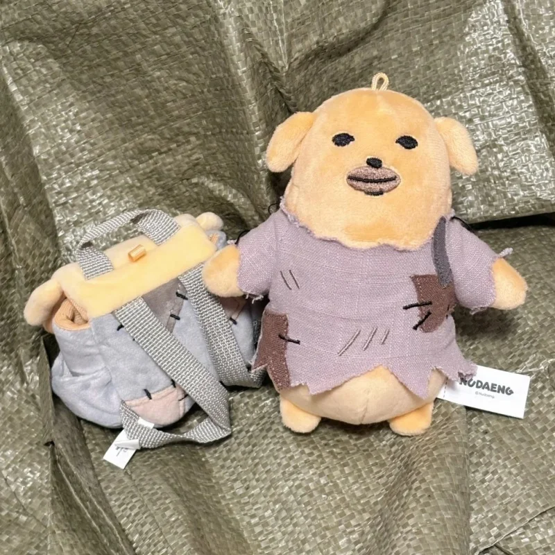 Nudaeng Dipping Sauce Dog Plush Toy Pajamas Style Cute Pendant Funny Soft Plush Doll Bag Decoration Ridiculous Abstract Gift