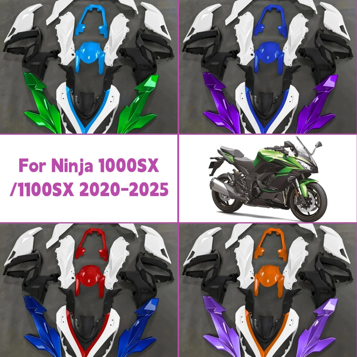 

Motorcycle Fairing Kit 2020-2025 Ninja1100SX Full Accessories Fairings ABS Plastic Suit for 20-25 Kawasaki Ninja 1000SX