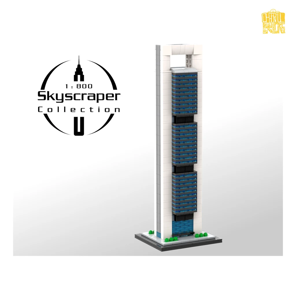 MOC TT026 Torre Cepsa 1:800 Model w skali z rysunkami PDF klocki klocki dla dzieci DIY zabawki prezenty na urodziny, boże narodzenie