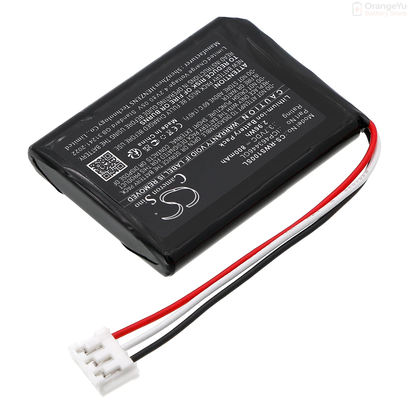 Replacement 3.7V 800mAh Amplifier Battery for Red Witch Seven Sisters Violetta Delay RWLIBATT ICP463446GL