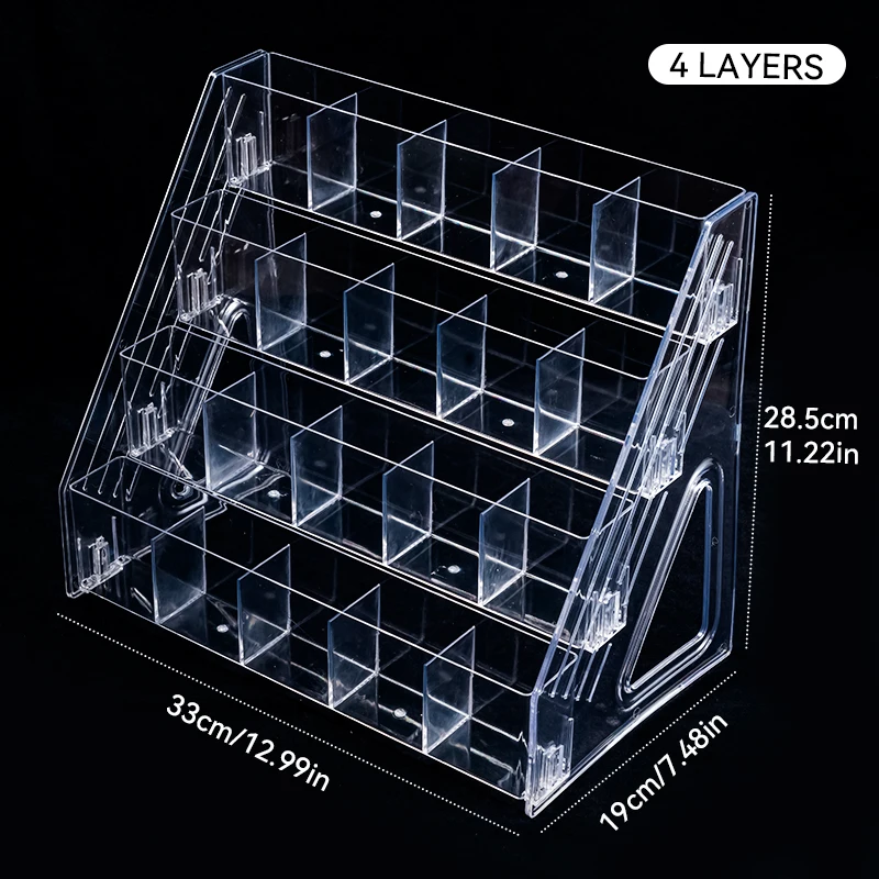 3/4/5/6/7 Lagen Acryl Nagellak Display Rack Transparante Cosmetische Organizer meerlaagse Eenvoudige Montage Rack Standhouder
