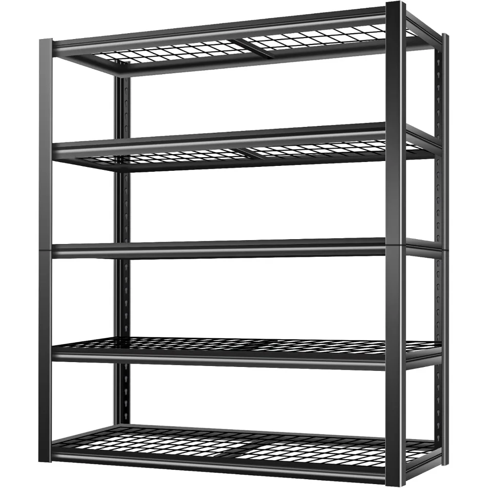 

2000LBS Heavy Duty Garage Shelving, 40" W x 18" D x 72" H, Adjustable 5-Tier Storage Shelves, Industrial Metal Shelving Units