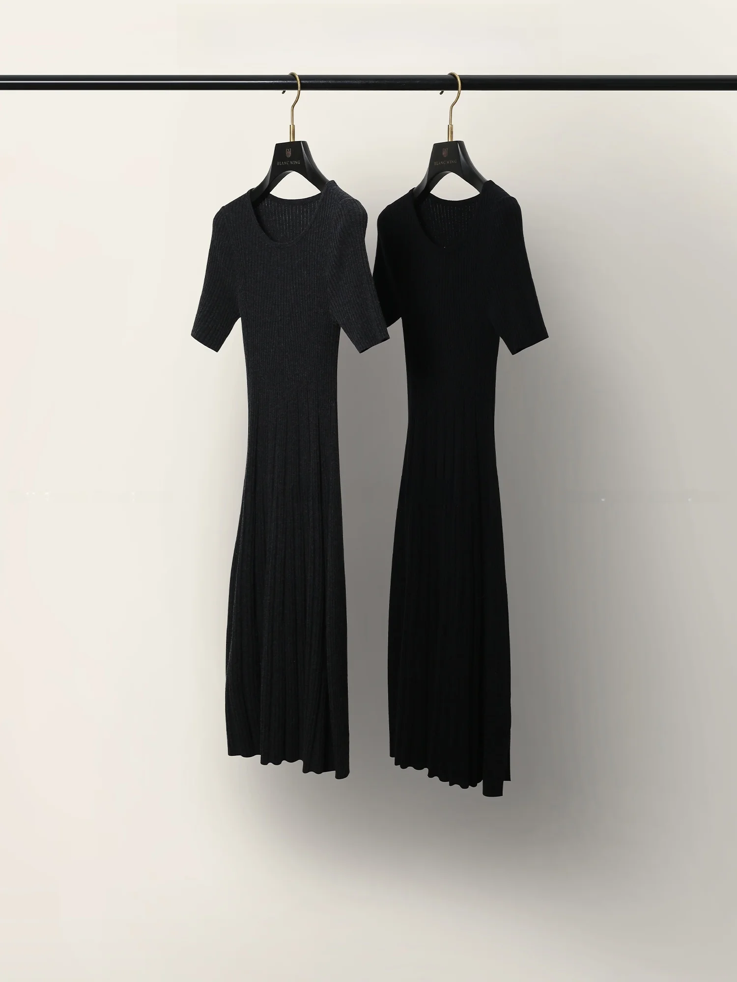 

Импортное трикотажное платье BLANCWING с круглым вырезом, утягивающее талию, А-силуэт, из шерстяной ткани, для повседневной носки