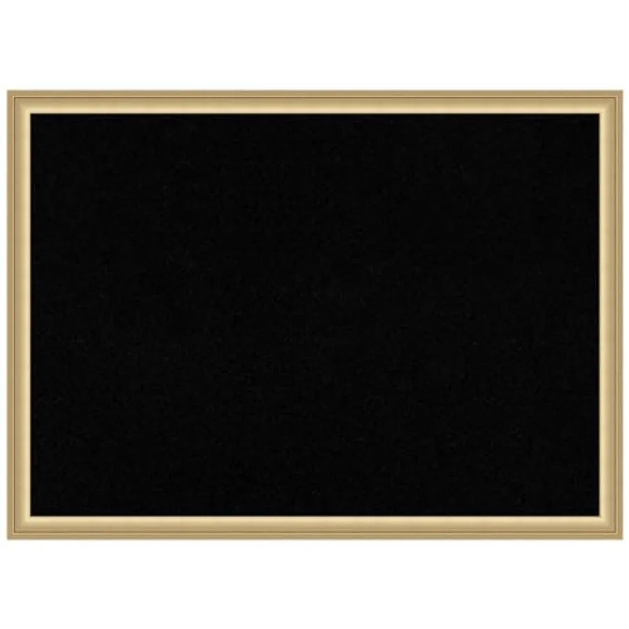 

Черная пробковая доска для стен 22x30, доска для заметок с золотой рамкой, средняя пробковая доска для офиса и дома, для организации пространства, повседневная пробковая доска