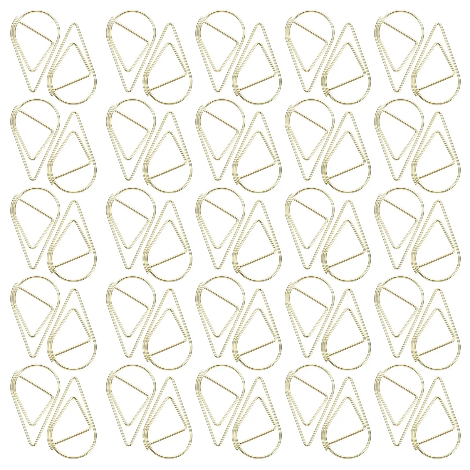 

100pcs Teardrop Clips Metal Cute Paper Clips For Paperwork Office Supplies Document File Organizer Stationery