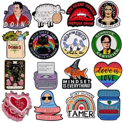 Cartoon Sheep Rainbow Enamel Pin Women's Brooches on Clothes Lapel Pins for Backpacks Badges Accessories Jewelry Gift