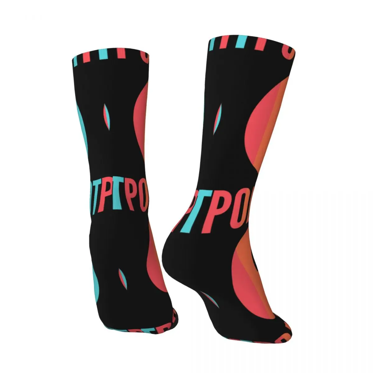 Hip Hop Retro Pastel Colors Crazy Men's Compression Socks Unisex Polkadot DOT Blockchain Crypto Coin Street Seamless  Crew Sock