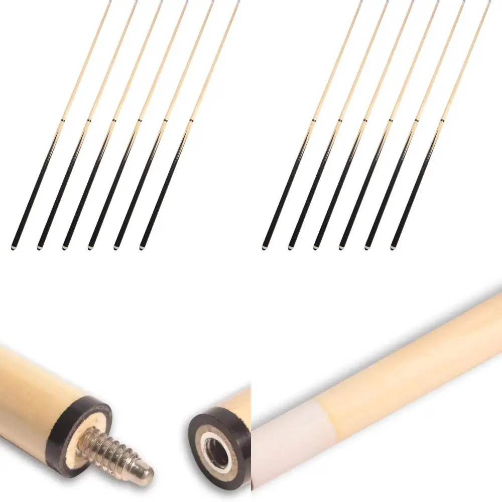 

2-Piece 58 House Pool Cues, 19-21oz Weight, 13mm Tips, Hardwood Set Options: 2, 4, or 6