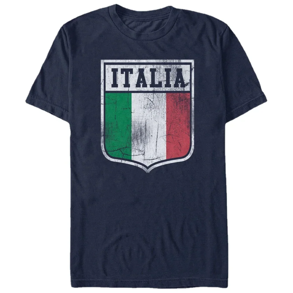 

Cool Fashion Design Soft Comfortable O-Neck Tees Italy Flag Crest Graphic T-Shirt For Men size S-3XL