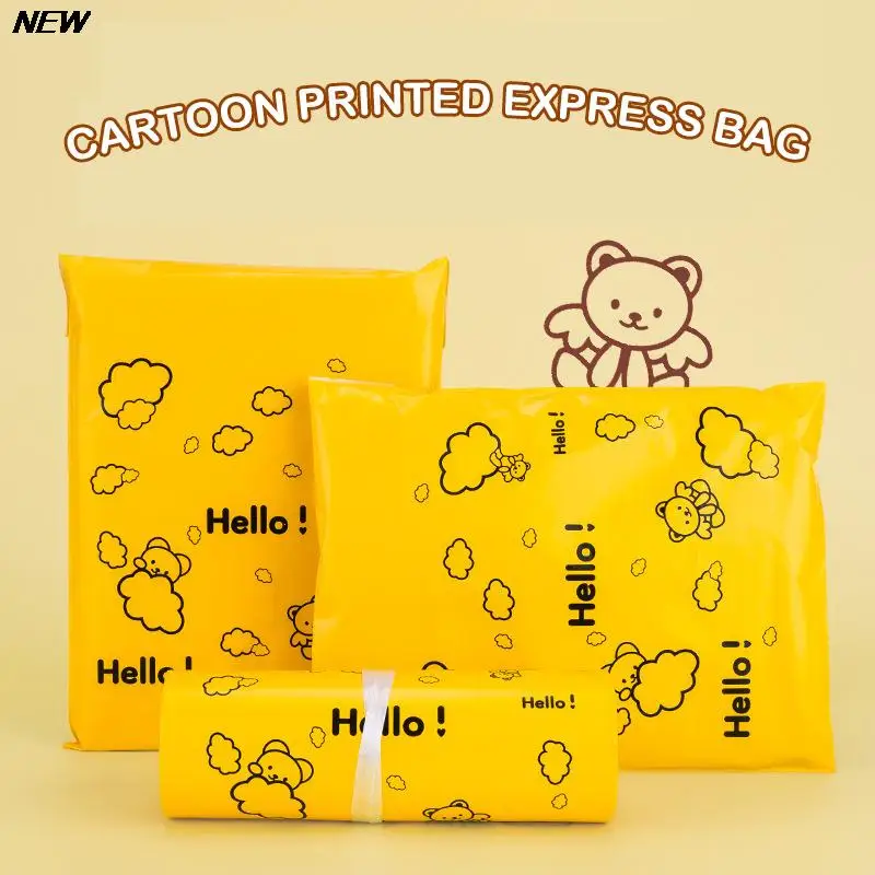 10*Colorful Bear Courier Bag Envelope Packaging Bags Pink Waterproof Self Adhesive Seal Pouch Shipping Mailing Bag Transport Bag