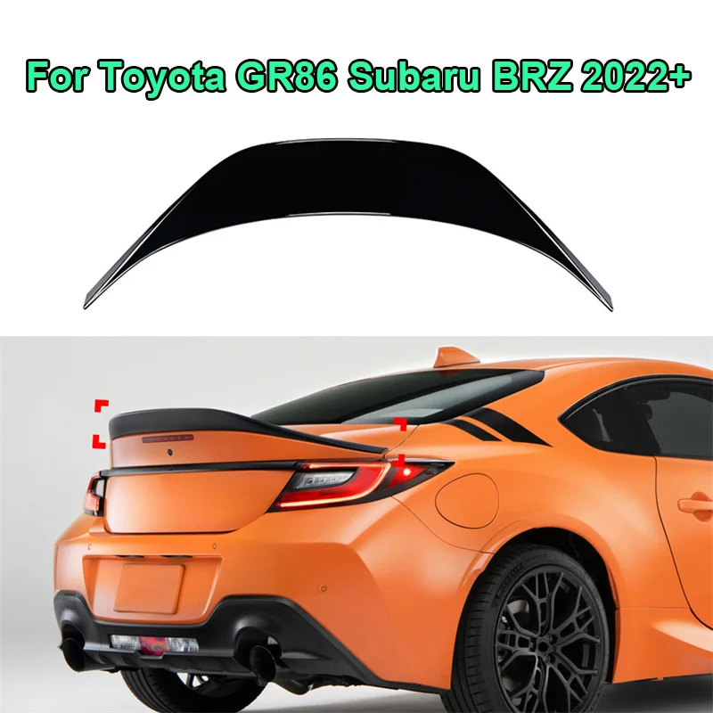 

Глянцевый спойлер на крышу багажника для Toyota GR86 Subaru BRZ 2022 + сплиттер задней двери, спойлеры для губ HIGH KICK DUCKBILL