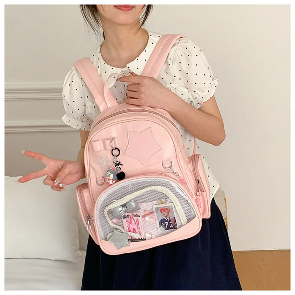 

New DIY Badge School Bag Comic Exhibition Star Chasing Fashion Backpack Y2K Cool Ita Bag Large Capacity Women's Backpack
