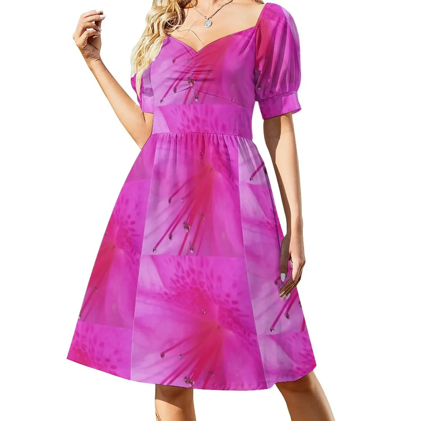 

Fuschialive Short-Sleeved Dress Dresses gala dresses for womens 2025 fairy dress long dress women summer