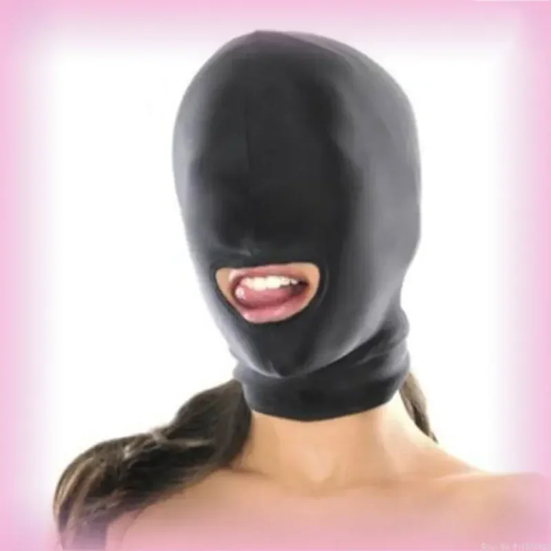 صنم الرقيق BDSM عبودية القيود قناع الجنس الفم العين مفتوحة رئيس تسخير مرونة الغمامة للزوجين اكسسوارات جديدة غريبة