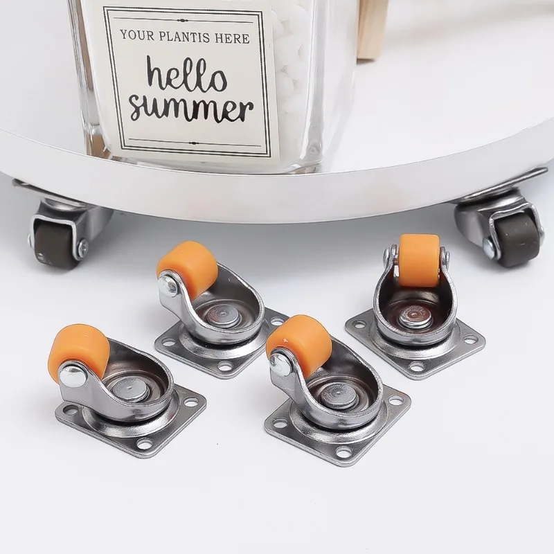 Universelle Möbelrolle mit Rollen und weichem Gummi 360° ° Rotationsrolle für Möbel, Müll, Aufbewahrungsboxen, robuste Lenkrollen – Detail 3