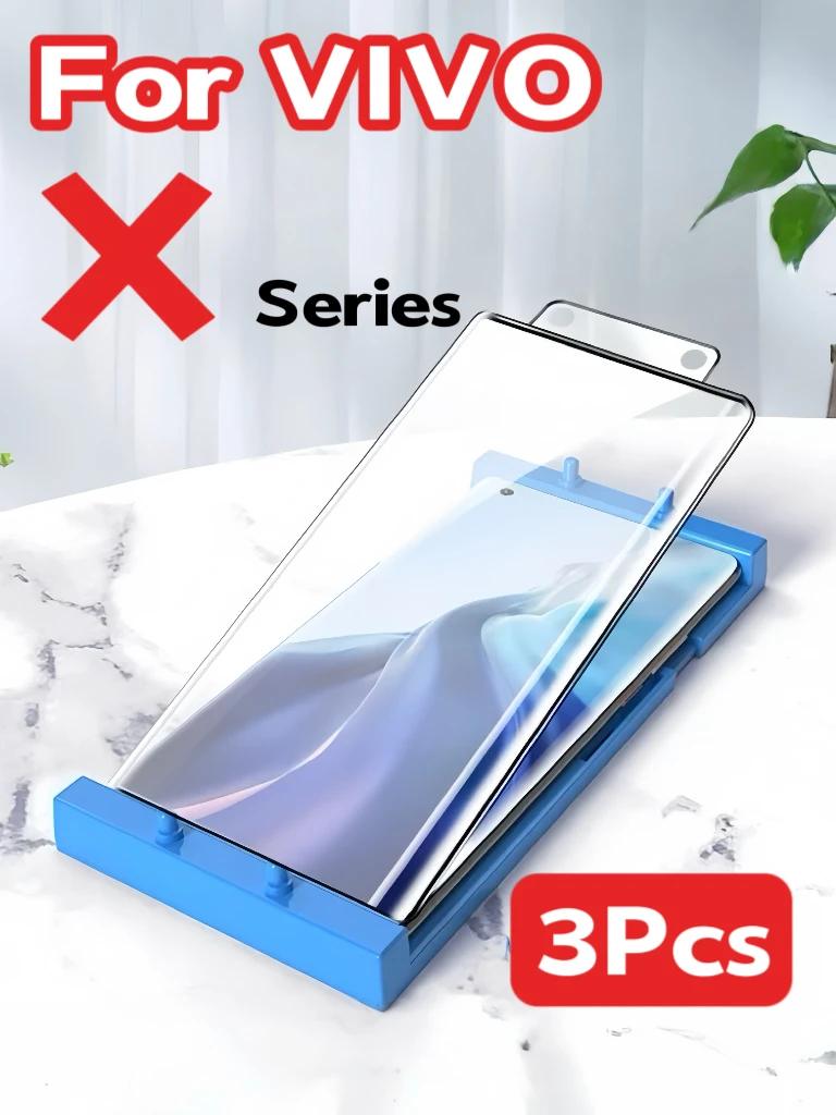 

3Pcs VIVO X50 X60 X70 X80 X90 X100 Y100 S Pro Plus Screen Protector Film with Easy Install Kit Not Tempered Glass