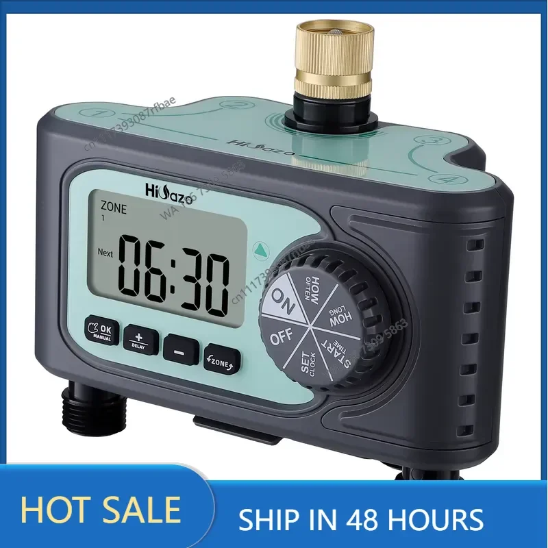 4 Zones Water Timer for Lawn, Garden, Greenhouse