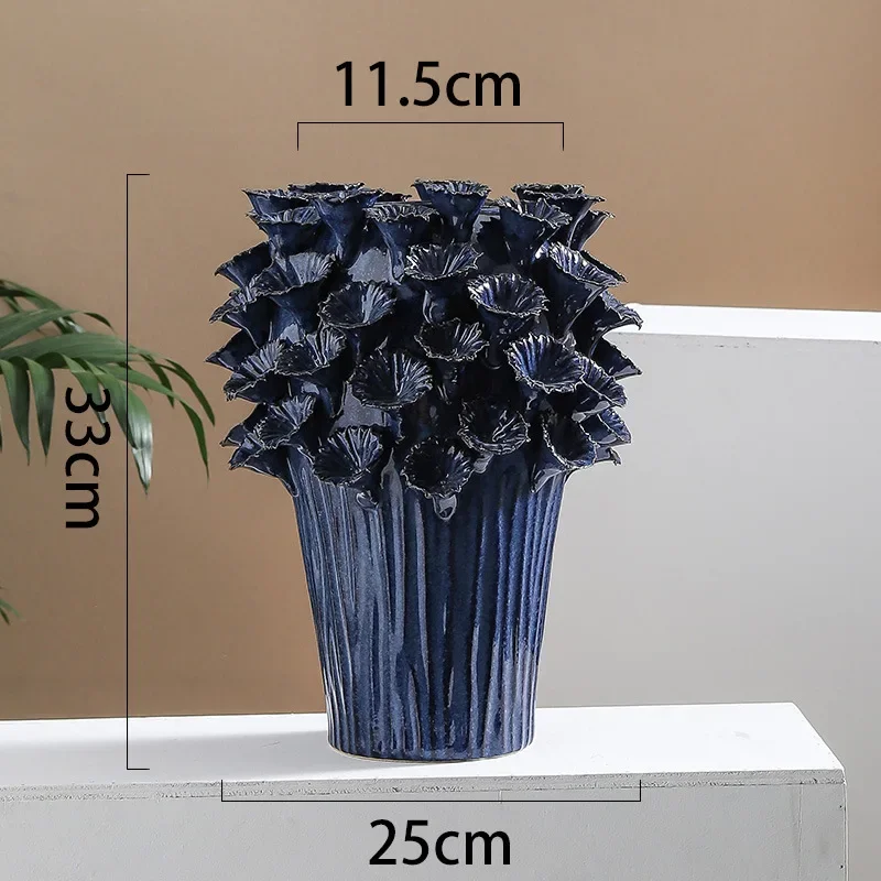 Soft Home Decoration Crafts Porcelain Vases Artistic Decorative Items for Living Room Bedroom