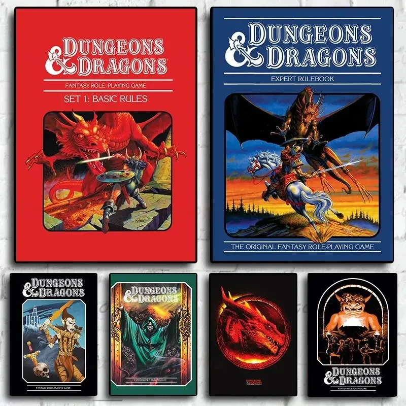 Classic Role-playing Games Poster Dungeons and Dragons Retro Canvas Art High Quality Prints Perfect Wall Decor for Living Room